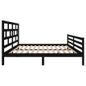  Rama łóżka, czarna, lite drewno sosnowe, 160 x 200 cm Lumarko!