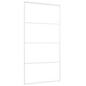  Drzwi przesuwne, szkło ESG i aluminium, 102,5x205 cm, białe Lumarko!