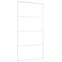  Drzwi przesuwne, szkło ESG i aluminium, 102,5x205 cm, biały Lumarko!