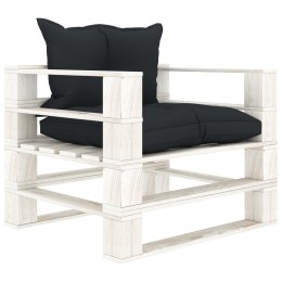  Ogrodowe siedzisko z palet, z antracytowymi poduszkami, drewno Lumarko!