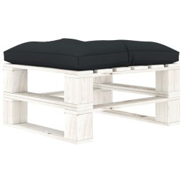  Ogrodowy stołek z palet z antracytową poduszką, drewniany! Lumarko!