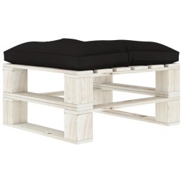 Lumarko Ogrodowy stołek z palet z czarną poduszką, drewniany!