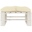  Ogrodowy stołek z palet z kremową poduszką, drewniany Lumarko!