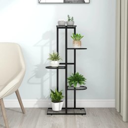 Lumarko 5-poziomowy stojak na kwiaty, 43x22x98 cm, czarny, metalowy!