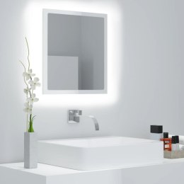  Lustro łazienkowe LED, wysoki połysk, białe, 40x8,5x37cm, płyta Lumarko!