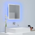  Lustro łazienkowe LED, wysoki połysk, białe, 40x8,5x37cm, płyta Lumarko!