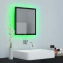  Lustro łazienkowe LED, wysoki połysk, czarne, 40x8,5x37 cm Lumarko!