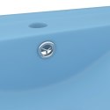  Umywalka z otworem na kran, matowy błękit, 60x46 cm, ceramiczna Lumarko!