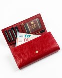 Skórzany portfel damski na karty z ochroną RFID — Peterson