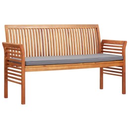 Lumarko 3-osobowa ławka ogrodowa z poduszką, 150 cm, drewno akacjowe!