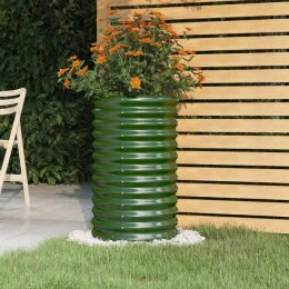  Donica ogrodowa, malowana proszkowo stal, 40x40x68 cm, zielona Lumarko!