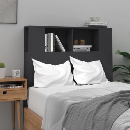  Wezgłowie łóżka z półkami, czarne, 100x18,5x104,5 cm Lumarko!