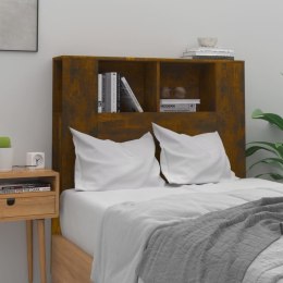  Wezgłowie łóżka z półkami, przydymiony dąb, 100x18,5x104,5 cm Lumarko!