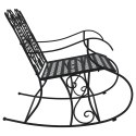  2-osobowa ławka ogrodowa na biegunach, 113 cm, czarna, stalowa Lumarko!