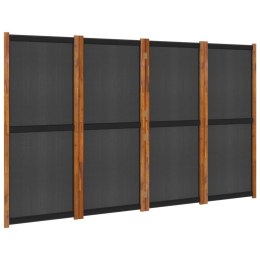  Parawan 4-panelowy, czarny, 280 x 180 cm Lumarko!