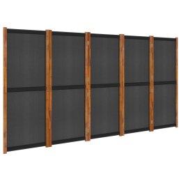  Parawan 5-panelowy, czarny, 350 x 180 cm Lumarko!
