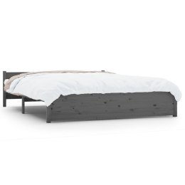  Rama łóżka, szara, lite drewno, 140 x 190 cm Lumarko!