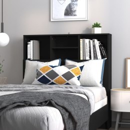  Wezgłowie łóżka z półkami, czarne, 100x19x103,5 cm Lumarko!