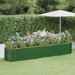  Donica ogrodowa, malowana proszkowo stal, 368x80x68 cm, zielona Lumarko!