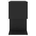  Szafka nocna, czarna, 50x30x51,5 cm, płyta wiórowa Lumarko!