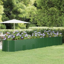  Donica ogrodowa, malowana proszkowo stal, 507x100x68 cm zielona Lumarko!