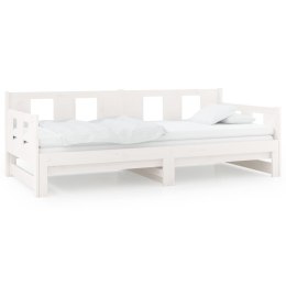  Łóżko rozsuwane, białe, lite drewno sosnowe, 2x(90x200) cm Lumarko!