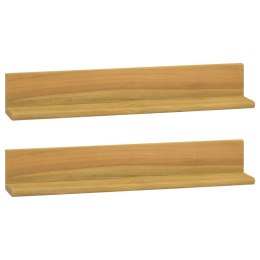  Półki ścienne, 2 szt., 60 x 10 x 10 cm, lite drewno tekowe Lumarko!