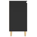  Szafka z drewnianymi nóżkami, czarna 60x35x70 cm, płyta wiórowa Lumarko!