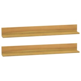  Półki ścienne, 2 szt., 90 x 10 x 10 cm, lite drewno tekowe Lumarko!