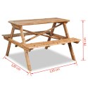  Stół piknikowy 120x120x78 cm, bambusowy Lumarko!