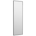  Lustro na drzwi, czarne, 30x100 cm, szkło i aluminium Lumarko!