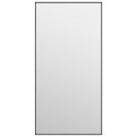  Lustro na drzwi, czarne, 40x80 cm, szkło i aluminium Lumarko!