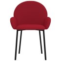  Krzesła stołowe, 2 szt., winna czerwień, obite aksamitem Lumarko!