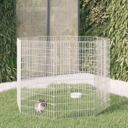 Lumarko 8-panelowa klatka dla królika, 54x100 cm, galwanizowane żelazo!