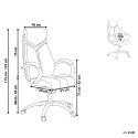  Krzesło Biurowe Regulowane Ekoskóra Szare Formula 1 Lumarko!