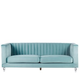  Sofa 3-osobowa welurowa jasnoniebieska ARVIKA Lumarko!