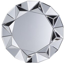  Okrągłe lustro ścienne ø 70 cm srebrne HABAY Lumarko!