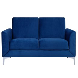  Sofa 2-osobowa Welurowa Niebieska Fenes Lumarko!