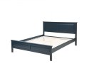  Łóżko Drewniane 140 X 200 Cm Niebieskie Olivet Lumarko!