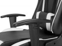  Krzesło Biurowe Regulowane Ekoskóra Czarno-białe Gamer Lumarko!