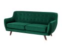  Sofa 3-osobowa welurowa zielona BODO Lumarko!