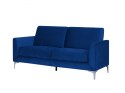  Sofa 3-osobowa Welurowa Niebieska Fenes Lumarko!