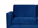  Sofa 3-osobowa welurowa niebieska FENES Lumarko!