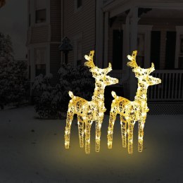  Świąteczne renifery, 2 szt., 80 ciepłych białych LED, akryl Lumarko!