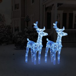 Świąteczne renifery, 2 szt., 80 niebieskich LED, akryl Lumarko!