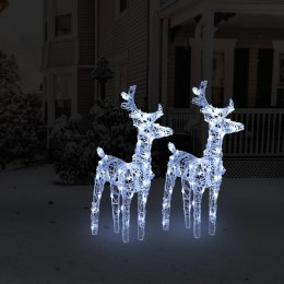  Świąteczne renifery, 2 szt., 80 zimnych białych LED, akryl Lumarko!