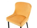  Zestaw 2 krzeseł do jadalni welurowy żółty SOLANO Lumarko!