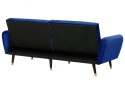  Sofa rozkładana welurowa ciemnoniebieska VIMMERBY Lumarko!