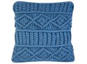  2 bawełniane poduszki dekoracyjne makrama 45 x 45 cm niebieskie KARATAS Lumarko!