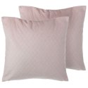  2 welurowe poduszki dekoracyjne w romby 45 x 45 cm różowy PASQUE Lumarko!